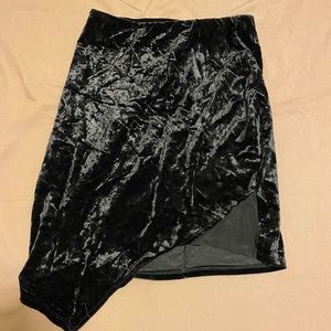 Charlotte Russe Black Velvet Skirt